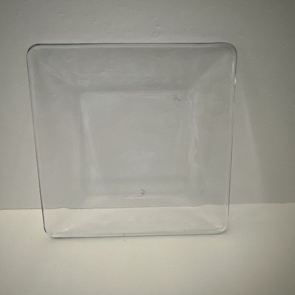 Glass Appetizer Plates Clear 8 In Diameter Rounded Corners